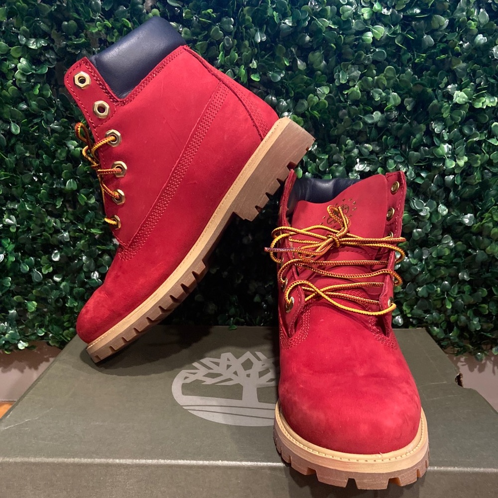 JUNIOR TIMBERLAND® PREMIUM 6-INCH WATERPROOF BOOTS - RUBY RED